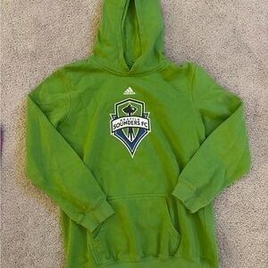 Adidas Green Seattle Sounders FC Hoodie youth large 14/16